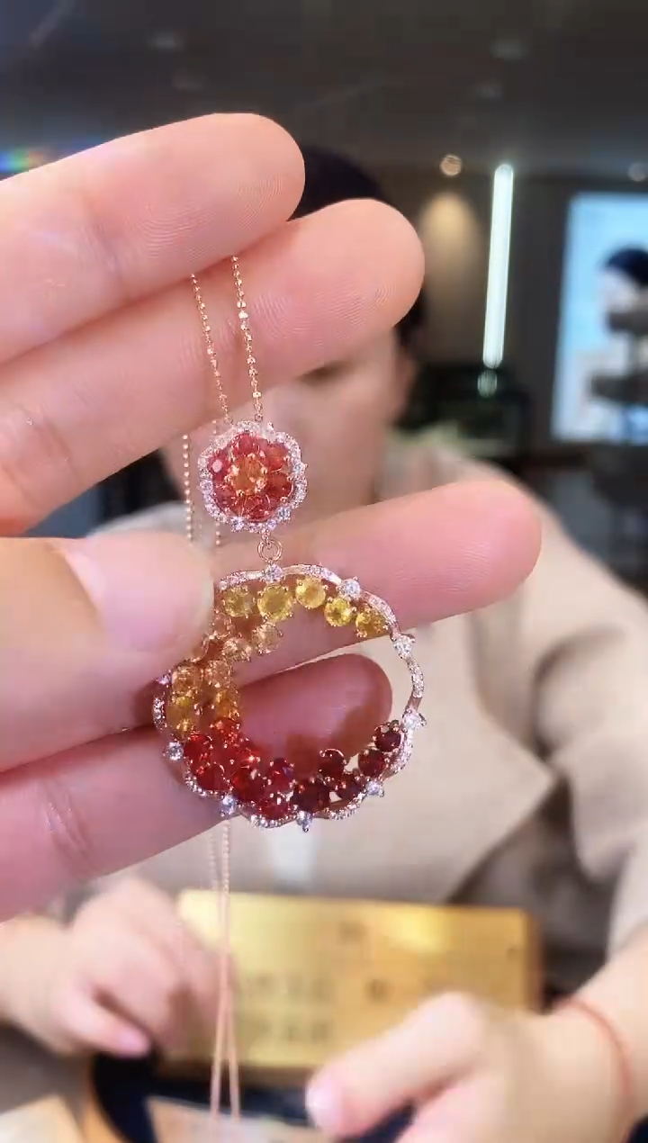 【闪购商品】蓝宝石项链银S925镶嵌04