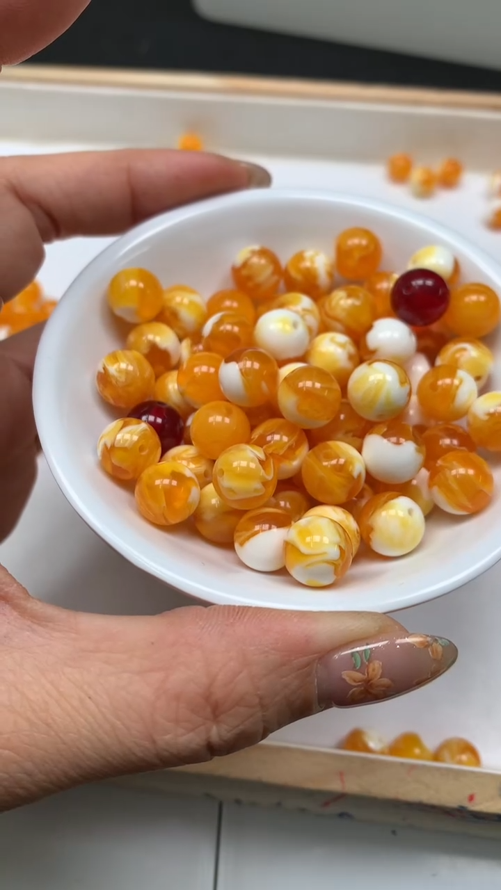 裸石蜜蜡未镶嵌A18 金丝溶洞蜡10mm10个7.8元