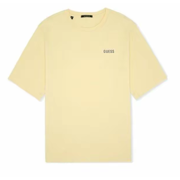 GUESS 纯色简约纯棉圆领套头短袖T恤 男女同款-MO2K9438K