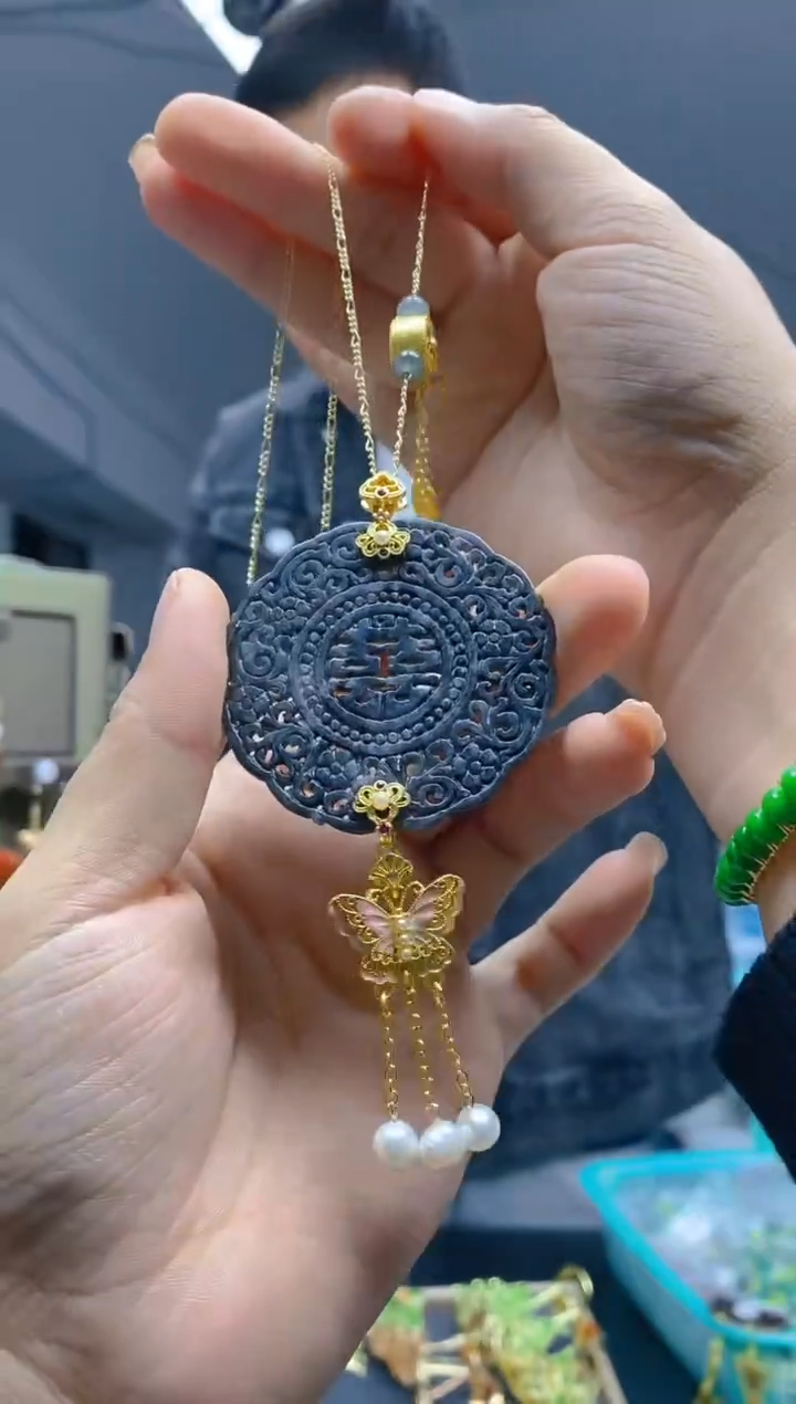 【闪购商品】翡翠耳饰合金0346翡翠锁骨链