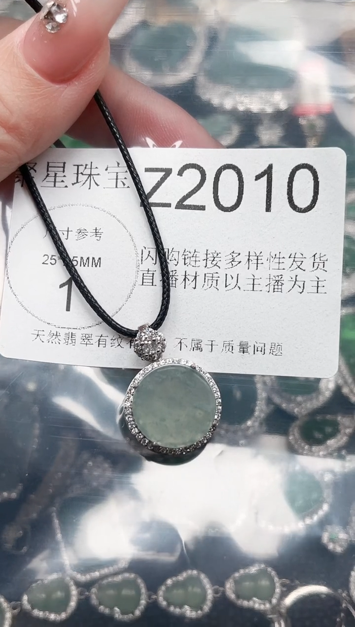 【闪购商品】翡翠颈饰未镶嵌赠皮绳2010