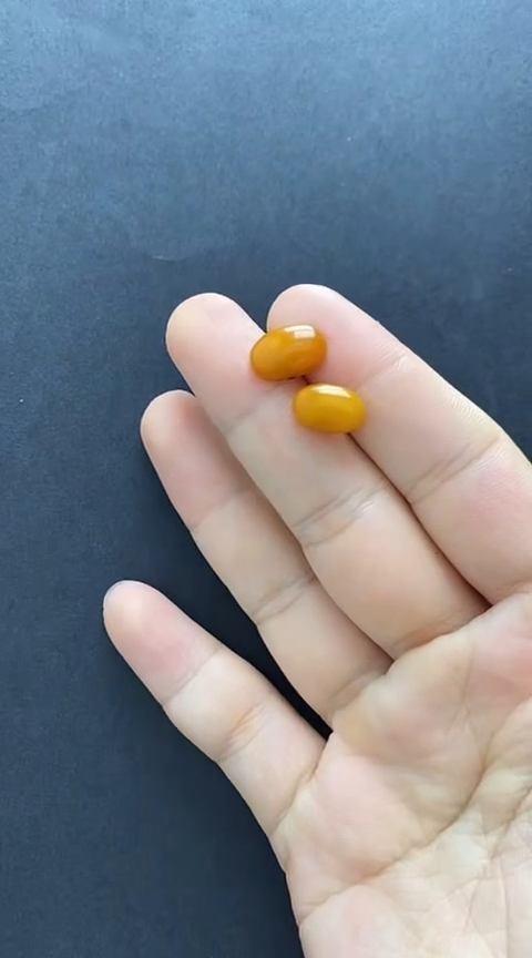 未镶嵌琥珀裸石蜜蜡耳钉