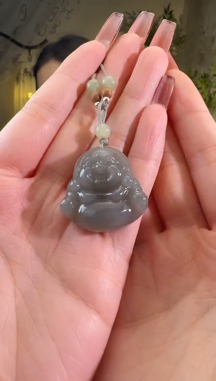 【闪购商品】和田玉颈饰未镶嵌烟紫佛公