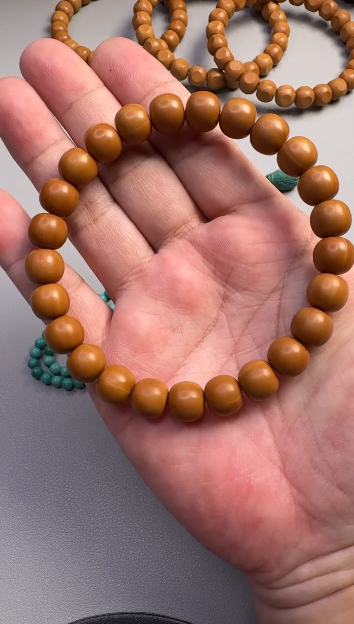 【闪购商品】猴头核桃手串猴头苹果珠瑕疵黑点款