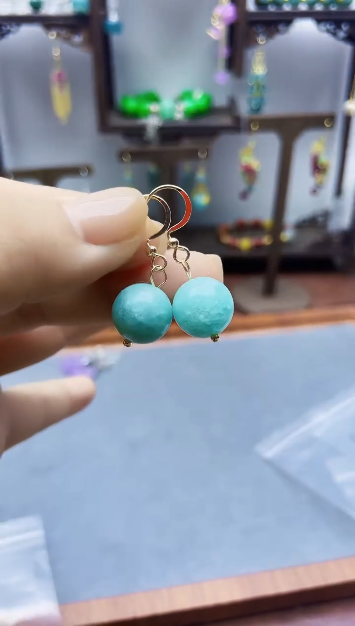 银S925镶嵌翡翠耳饰115000