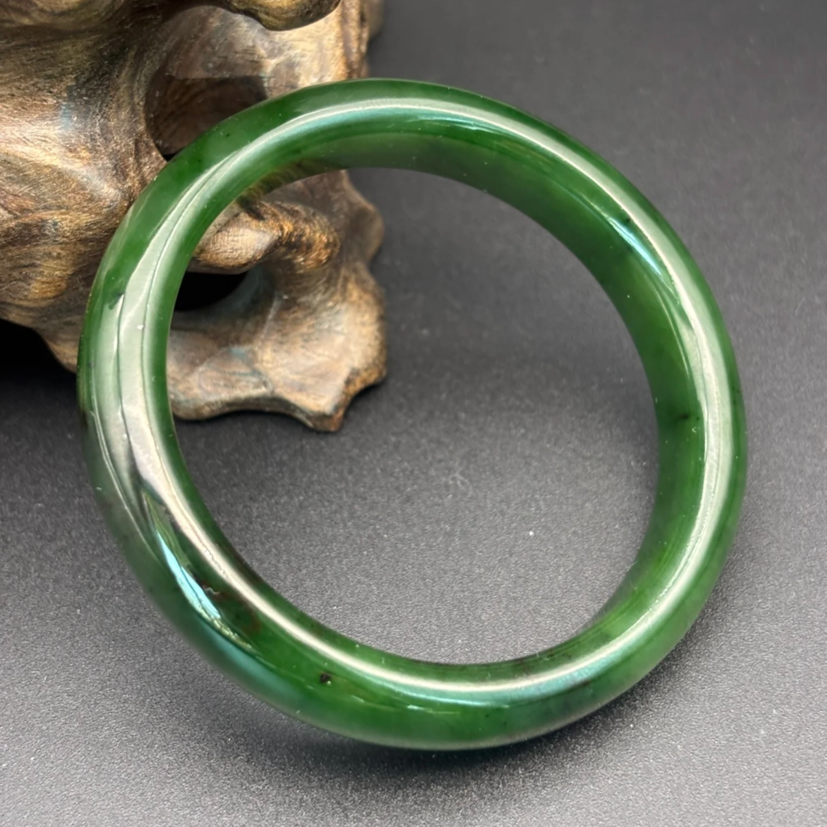 和田玉碧玉 菠菜绿手镯 手镯测量方法