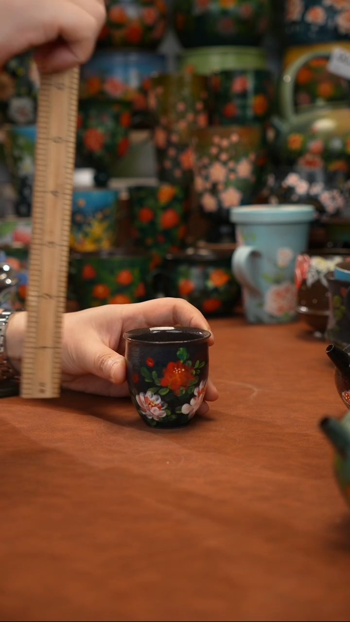 紫砂油画   釉下彩   杯子