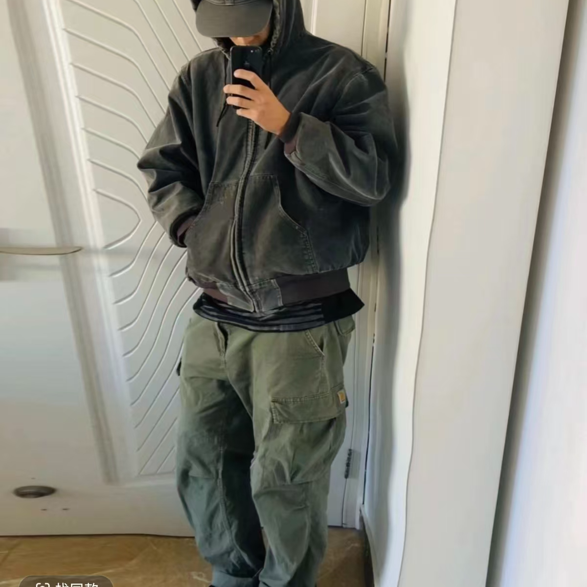 【J130合集】汤姆哈迪同款！天花板连帽帆布Cleanfit加棉工装外套