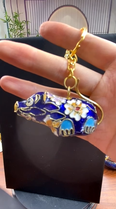 【闪购商品】非遗技艺 景泰蓝钥匙扣鼠