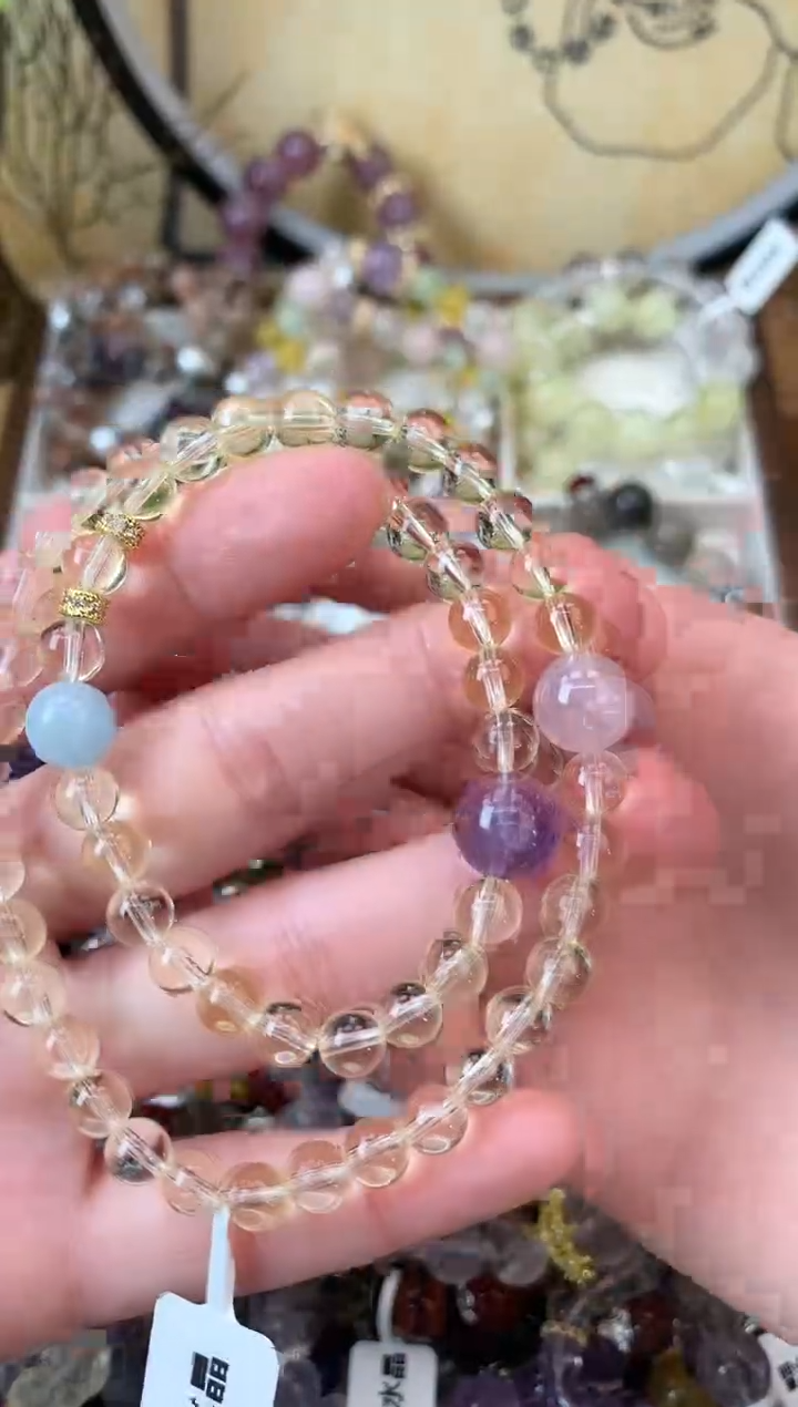 【闪购商品】黄晶手链未镶嵌380手串