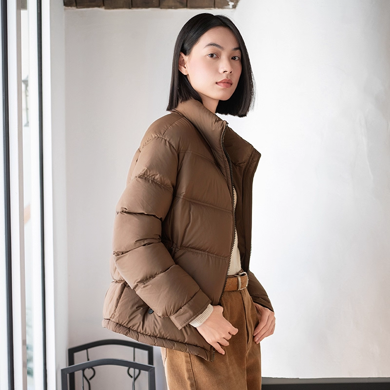 XII BASKET十二篮24冬季时尚保暖短款立领女士羽绒服7C34508100