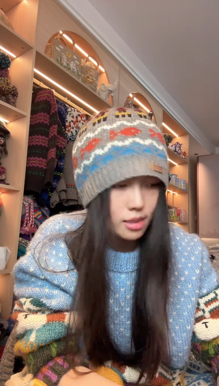 羊毛年年有鱼帽  