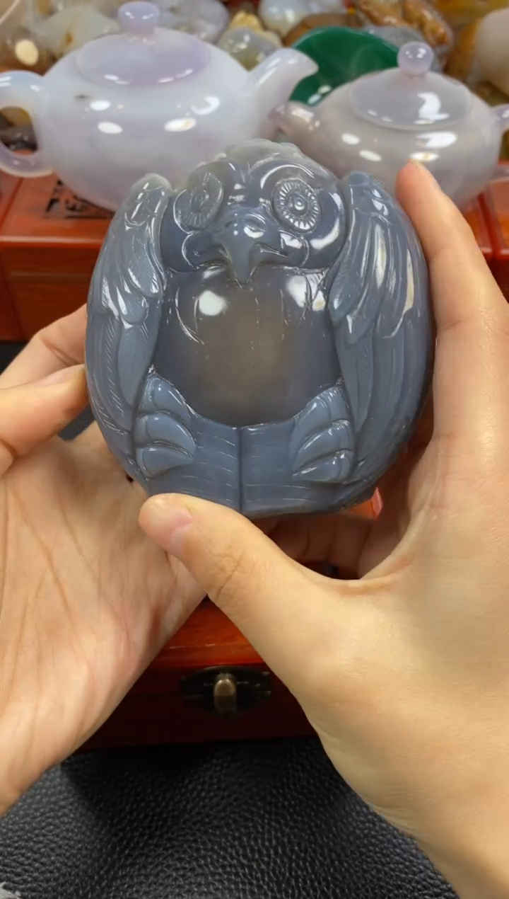 未镶嵌摆件玛瑙/玉髓风**起1