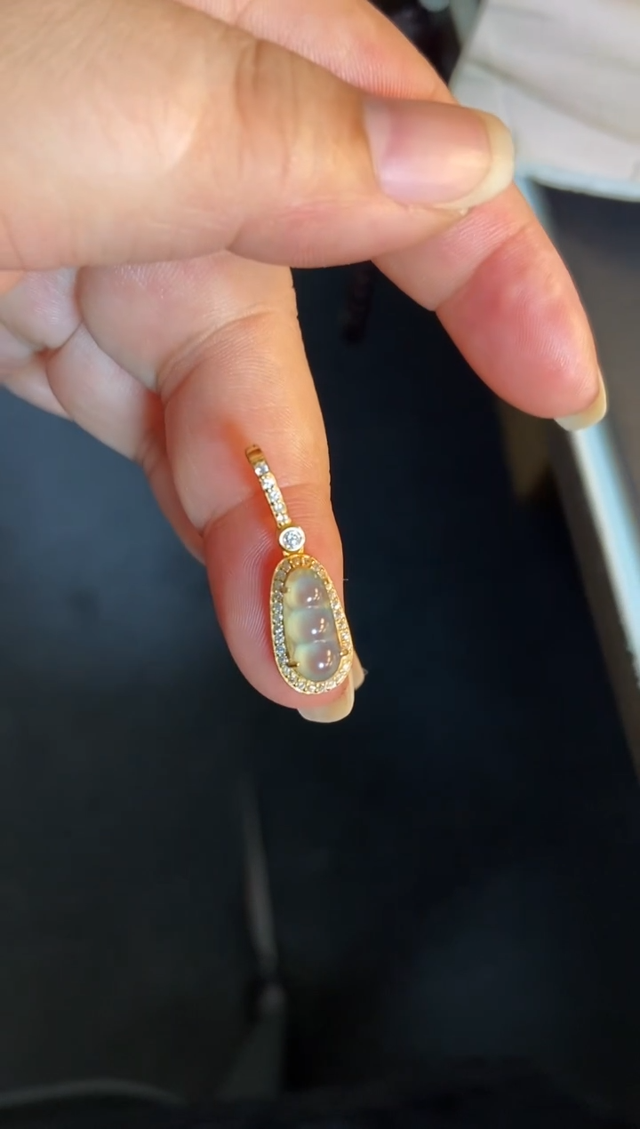 吊坠(不含链)银S925镶嵌翡翠1