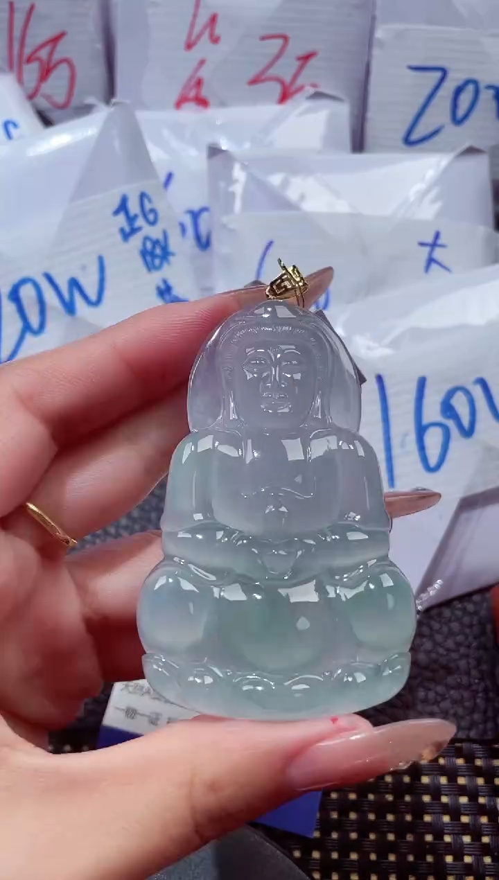 颈饰18K金镶嵌翡翠537