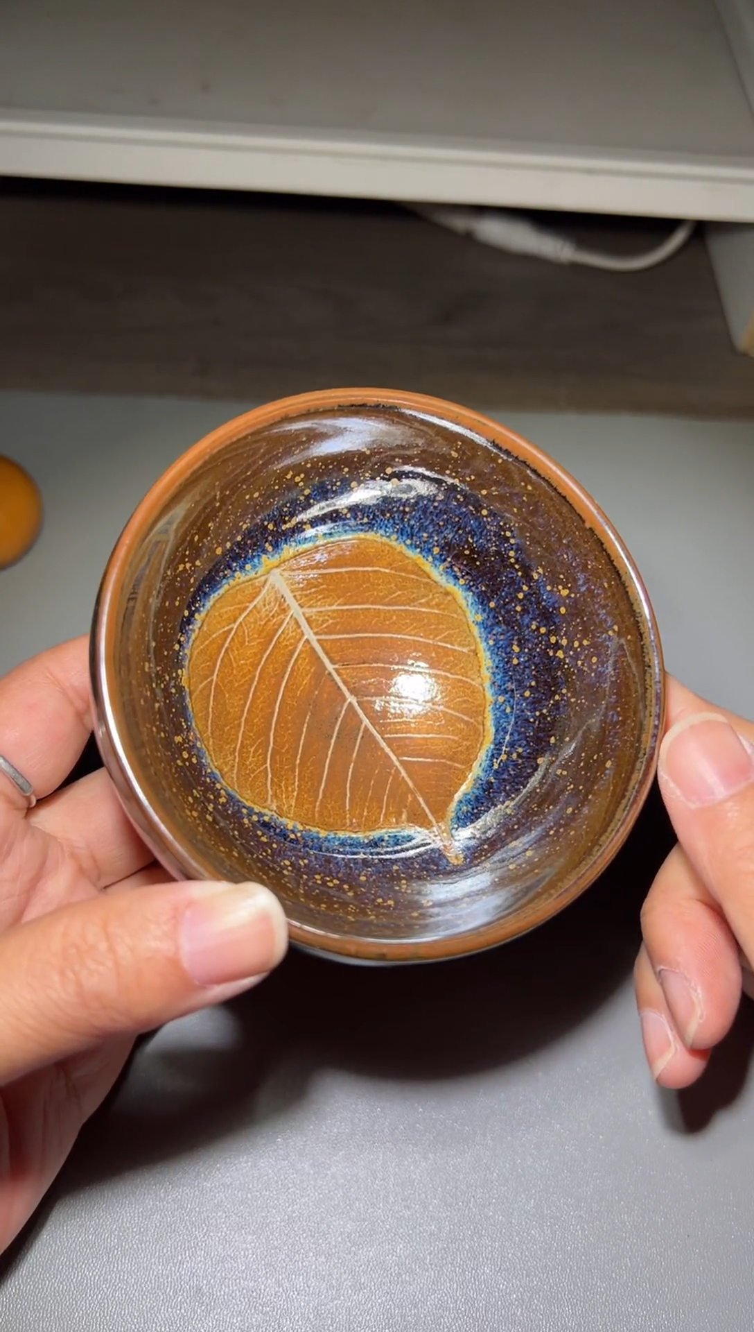 茶盏建窑建盏 清秋龙窑 木叶盏