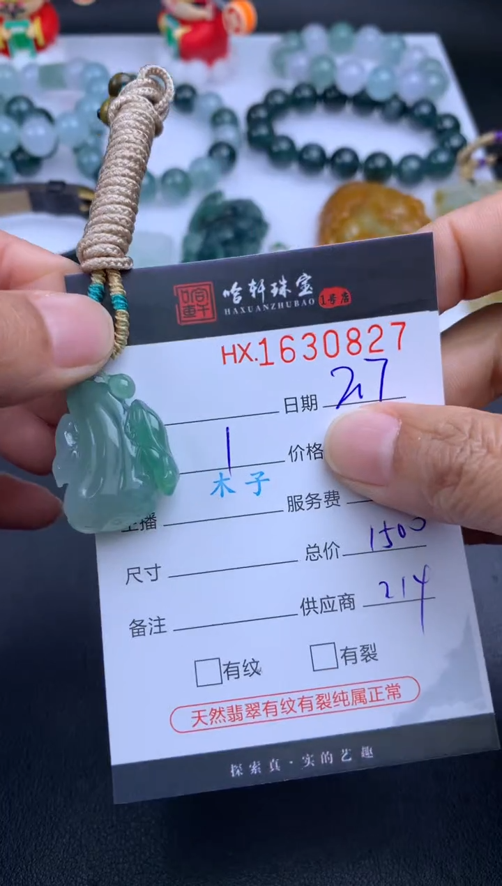 【闪购商品】翡翠挂件未镶嵌哈轩 挂件1