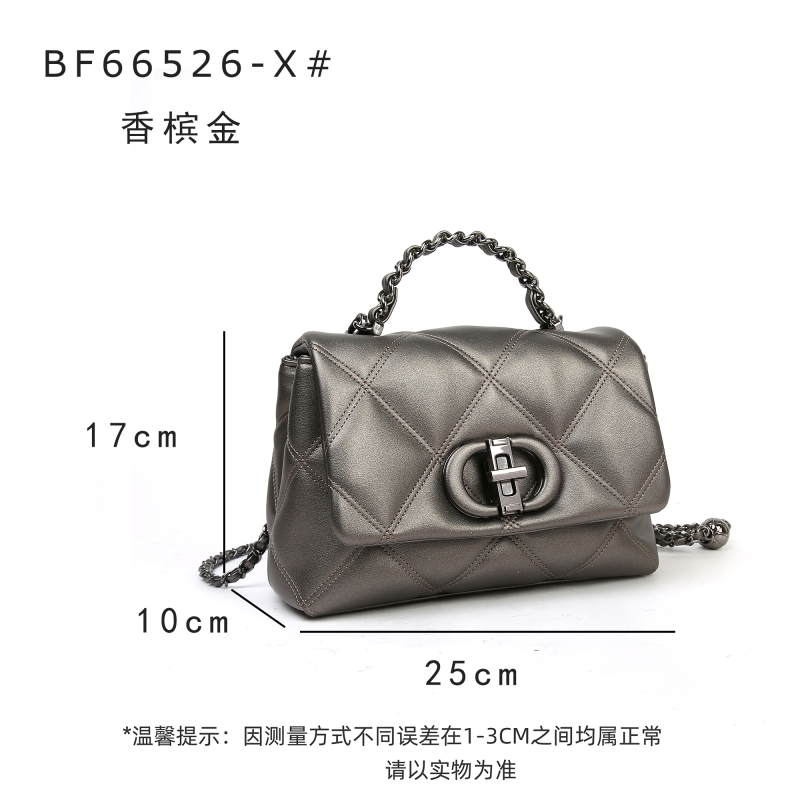 【佐伊甄选】BF-66526-香槟金轻奢女士时尚潮流通勤腋下斜挎包