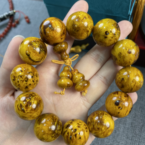 其他木艺珠串2.0留疤琥珀木