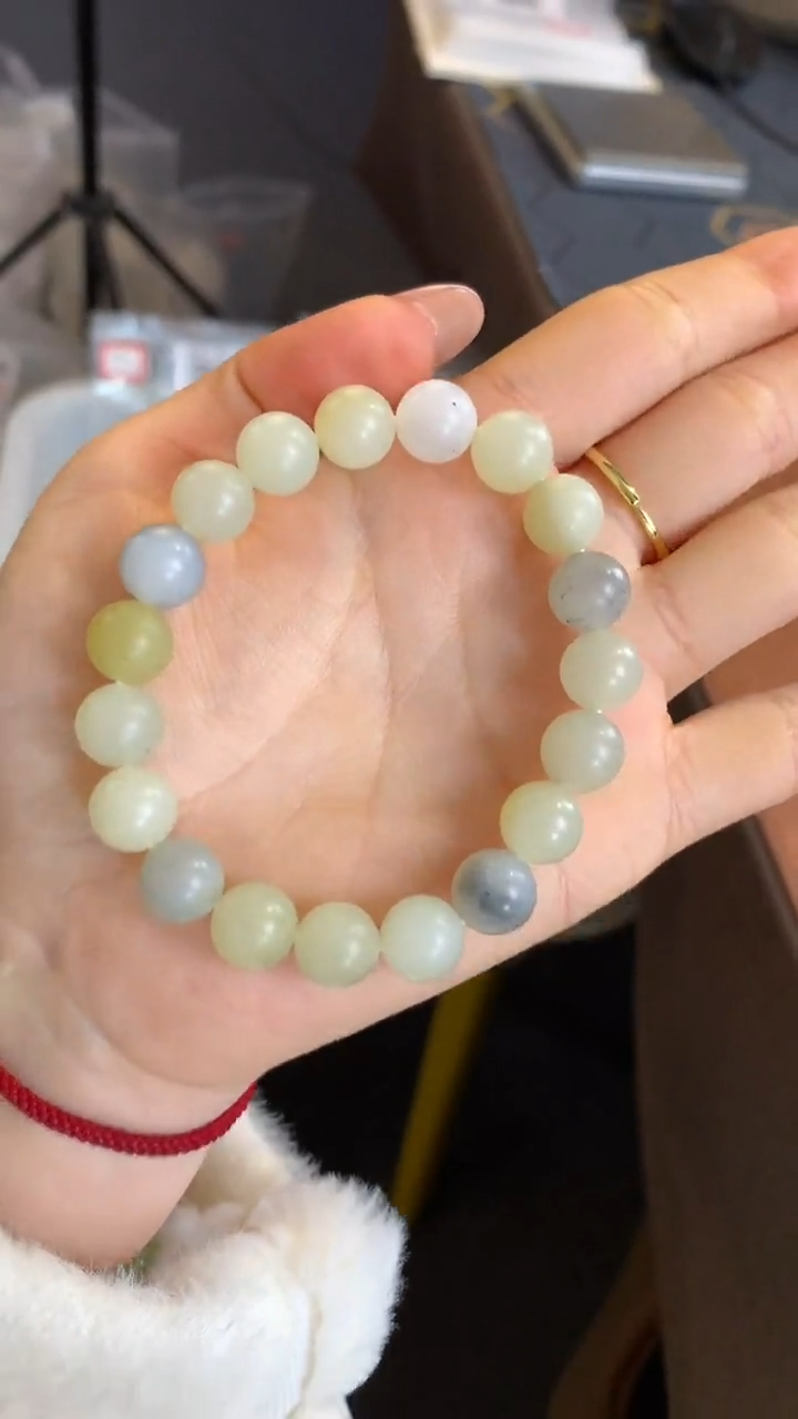 未镶嵌和田玉挂件新疆黑山料10mm单圈手串