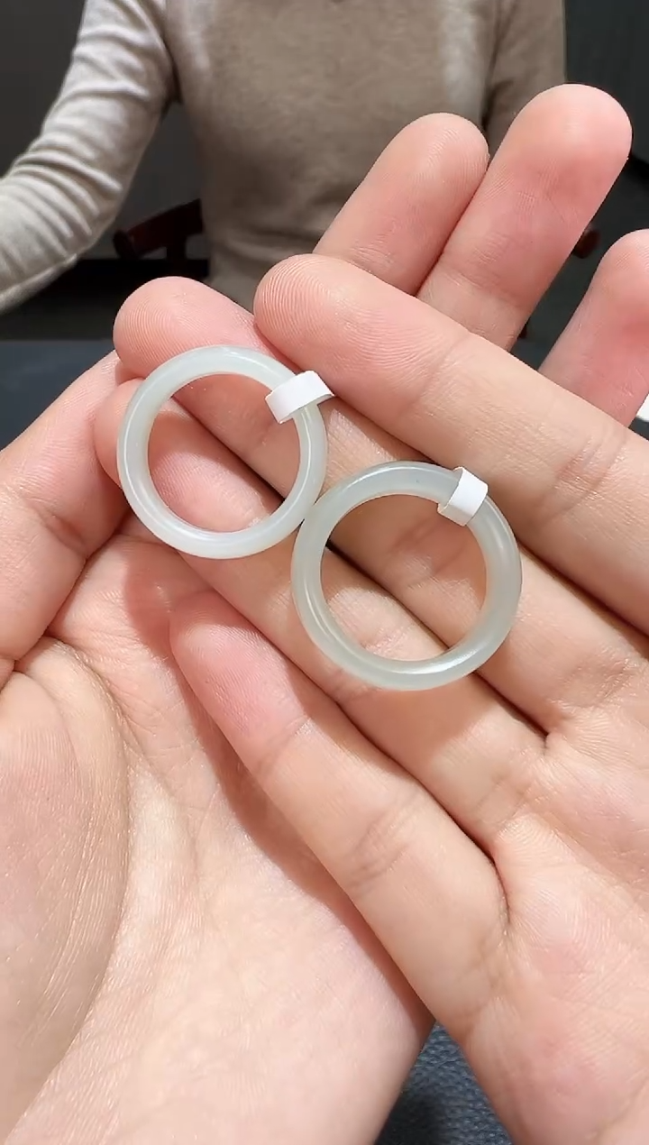 【闪购商品】和田玉戒圈未镶嵌且末料16圈口戒圈多样性发其一