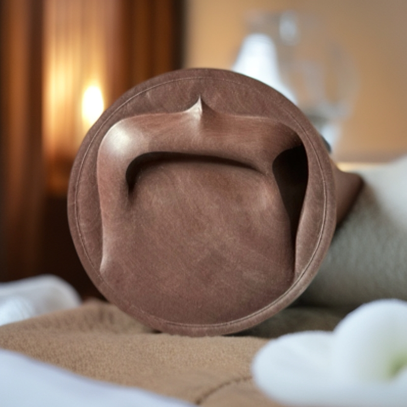 喇嘛涯老坑羊肝红莲瓣淌池砚尺寸：12*12*6.4*