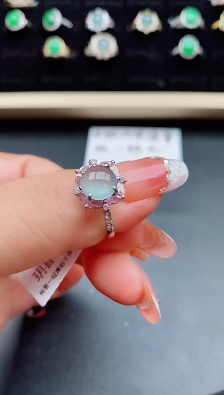 【闪购商品】翡翠戒指银S925镶嵌50800
