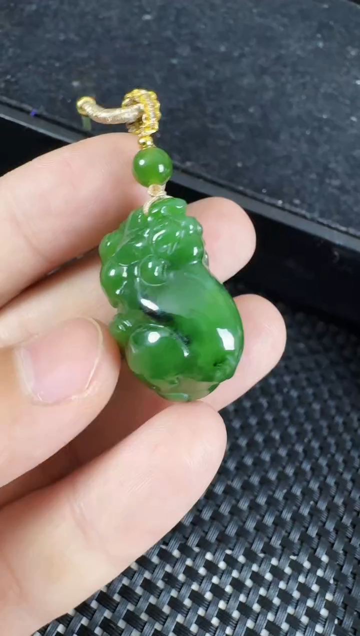 和田玉（碧玉）未镶嵌吊坠(不含链)貔貅