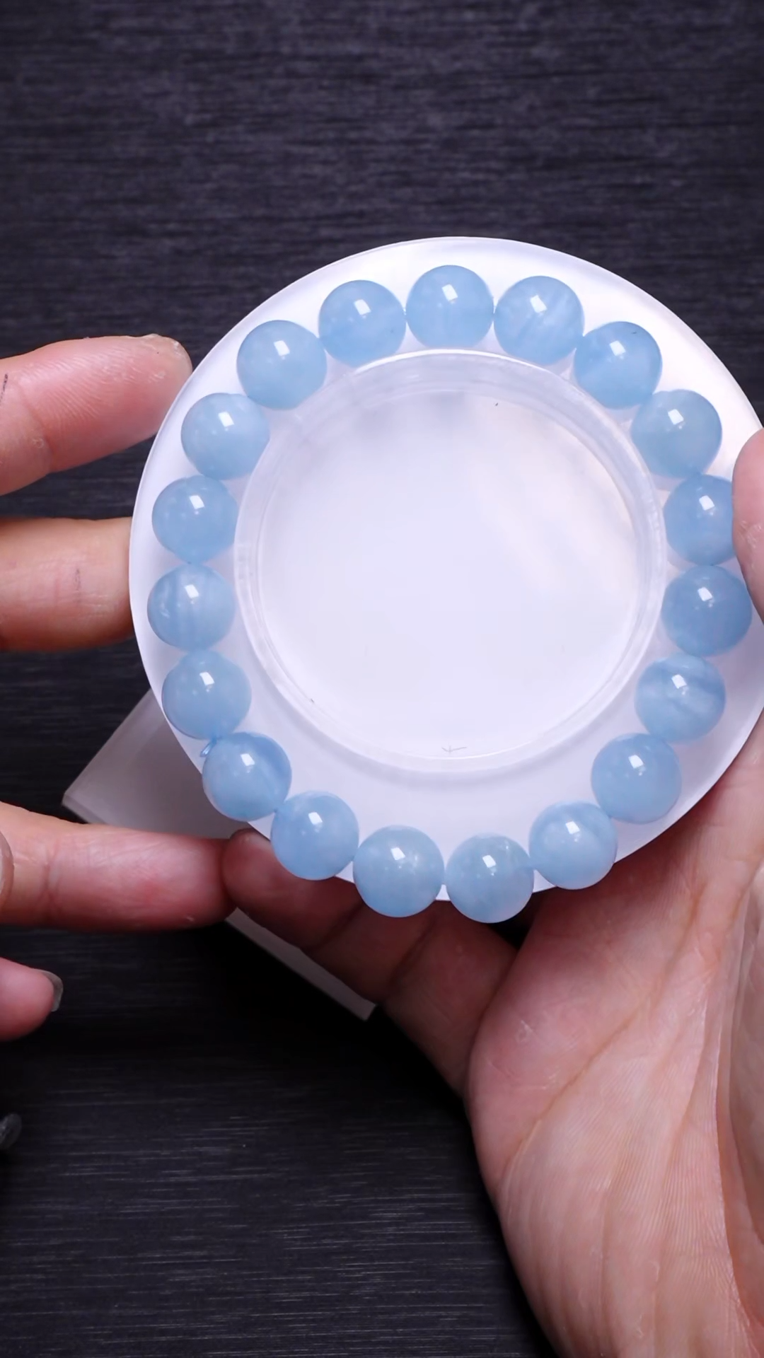 【闪购商品】海蓝宝石手串未镶嵌Q030海蓝宝单圈10mm