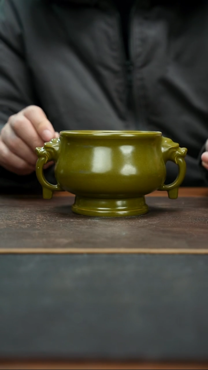 杯全手工茶叶末釉簋式炉