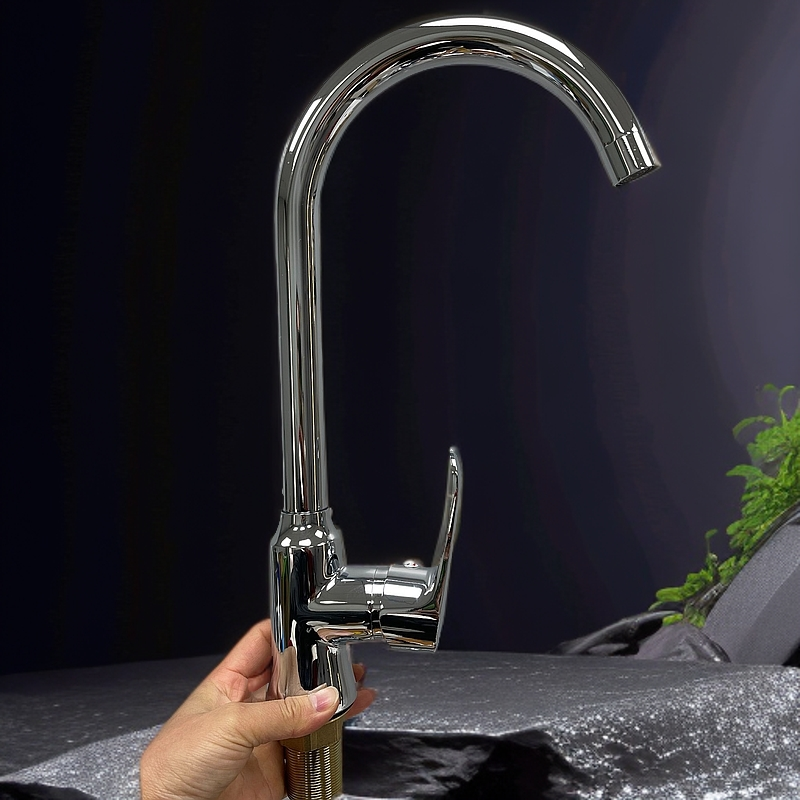 全铜厨房水龙头可旋转冷热洗菜盆洗碗池洗衣池岛台防溅水水槽龙头