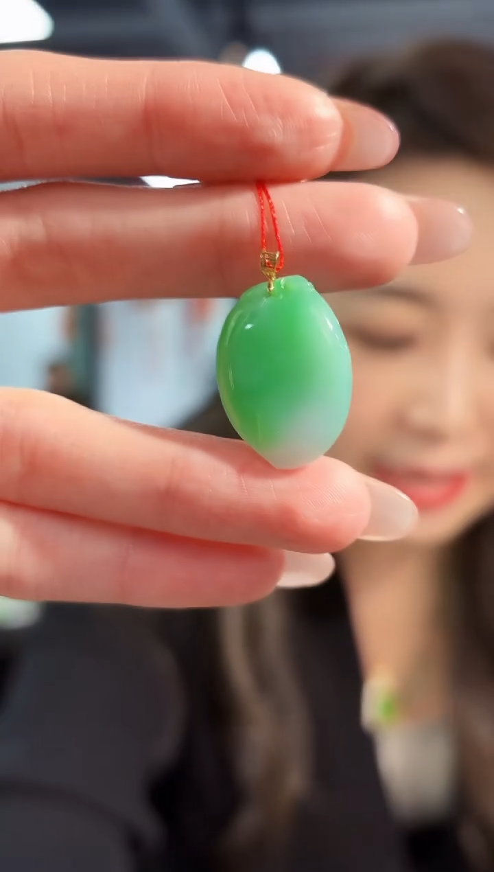 【闪购商品】翡翠颈饰18K金镶嵌缅料A货/支持复检/一件