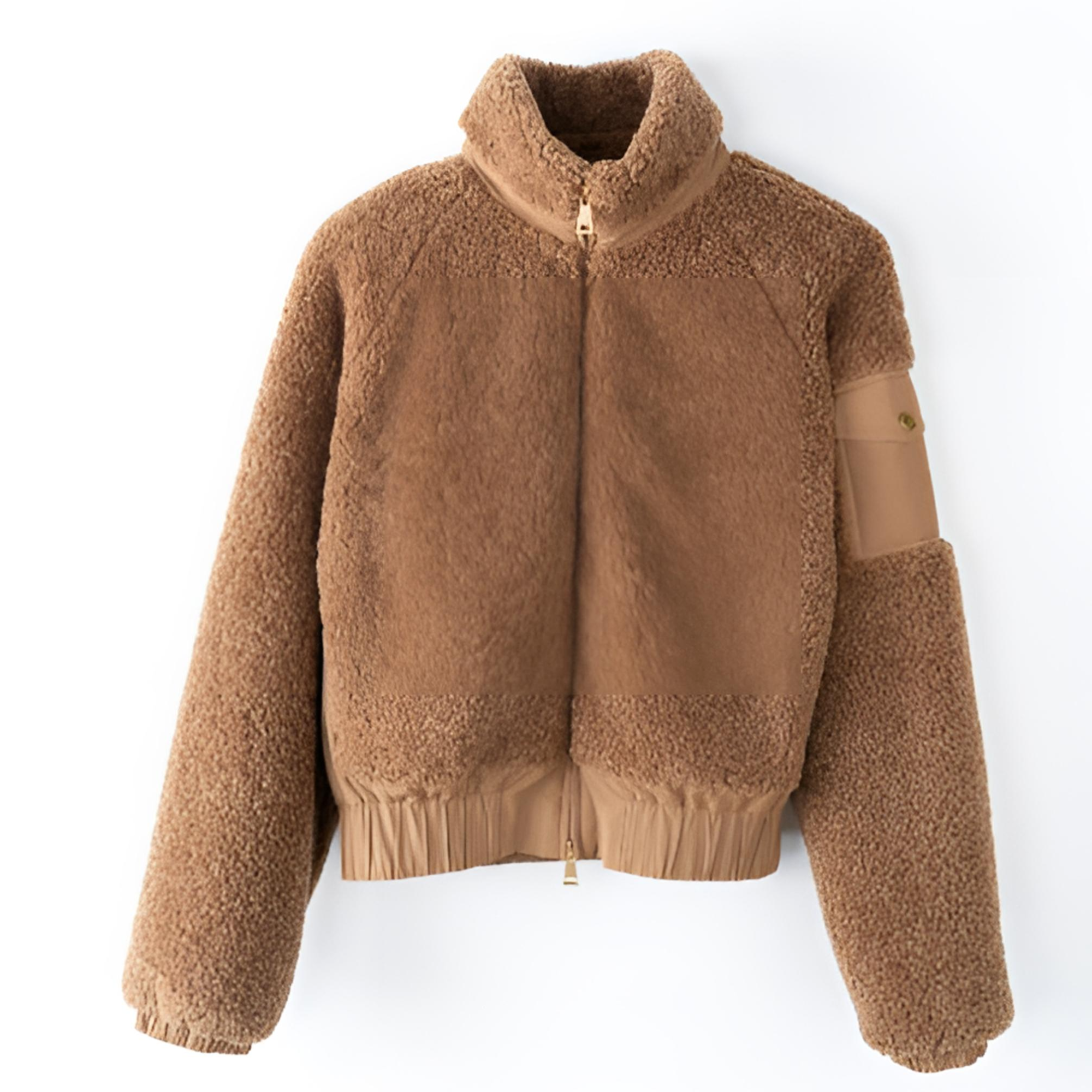 PM 小黄 年终大促“焦糖泰迪”驼色摇粒绒暖冬外套 ND1D2259