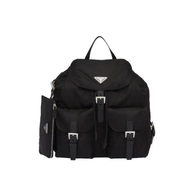 未使用 Prada/普拉达 【jessie】双肩包黑色 小号/中号TP032494