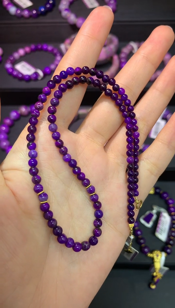 苏纪石（舒俱来）18K金镶嵌.项链