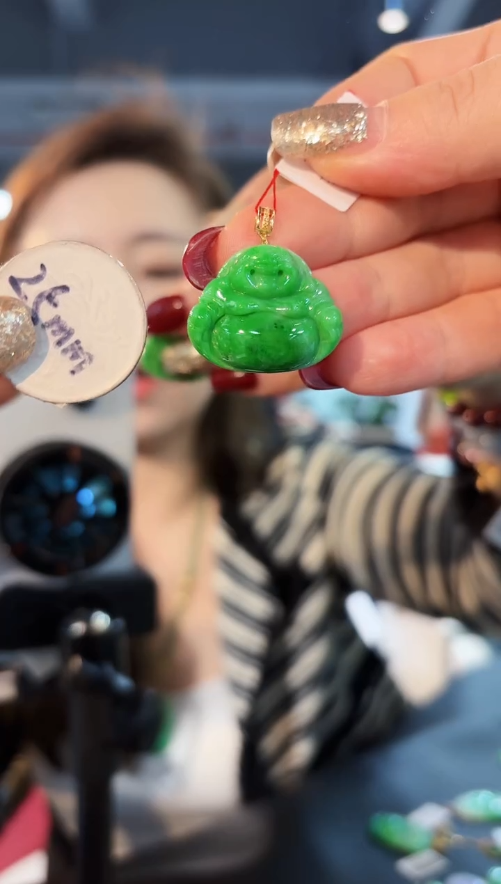 【闪购商品】翡翠颈饰18K金镶嵌缅料A货/支持复检/一件