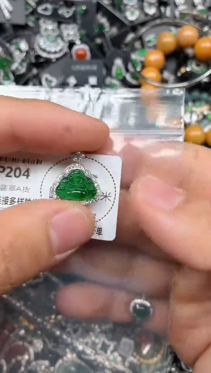 翡翠未镶嵌颈饰P204吊坠