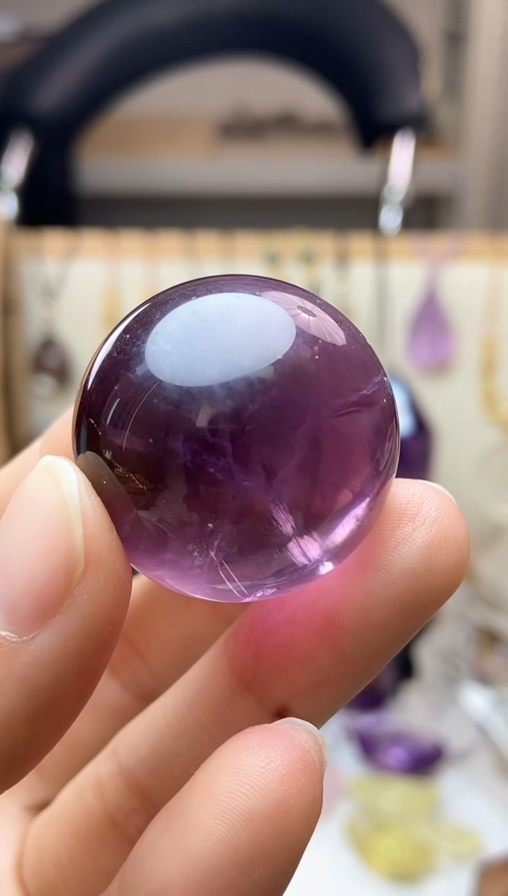 【闪购商品】水晶紫球3.0±/未镶嵌【】