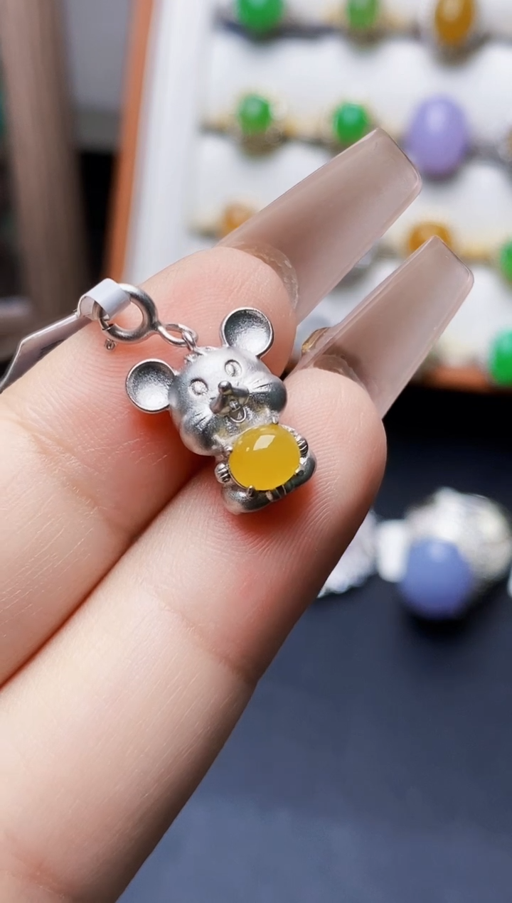 银S925镶嵌戒指翡翠2158