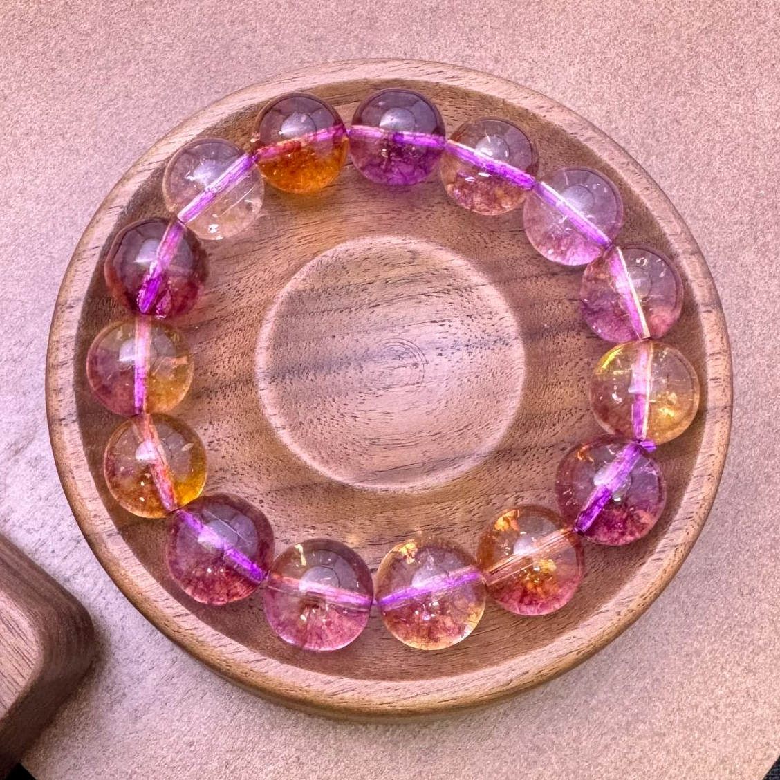 佳玺饰品 228 紫黄 14mm手链 多样性发货