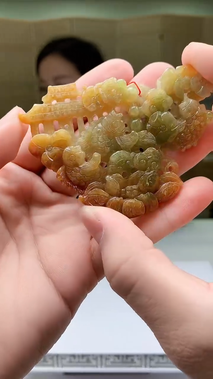【闪购商品】定制翡翠未镶嵌4852bb-毛货挂件53