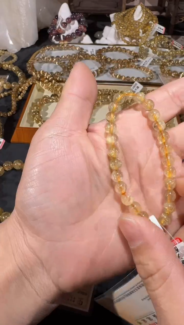 未镶嵌手串发晶SJ-695金发晶