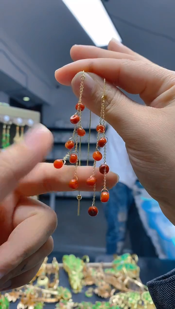 【闪购商品】翡翠耳饰合金0243翡翠耳线