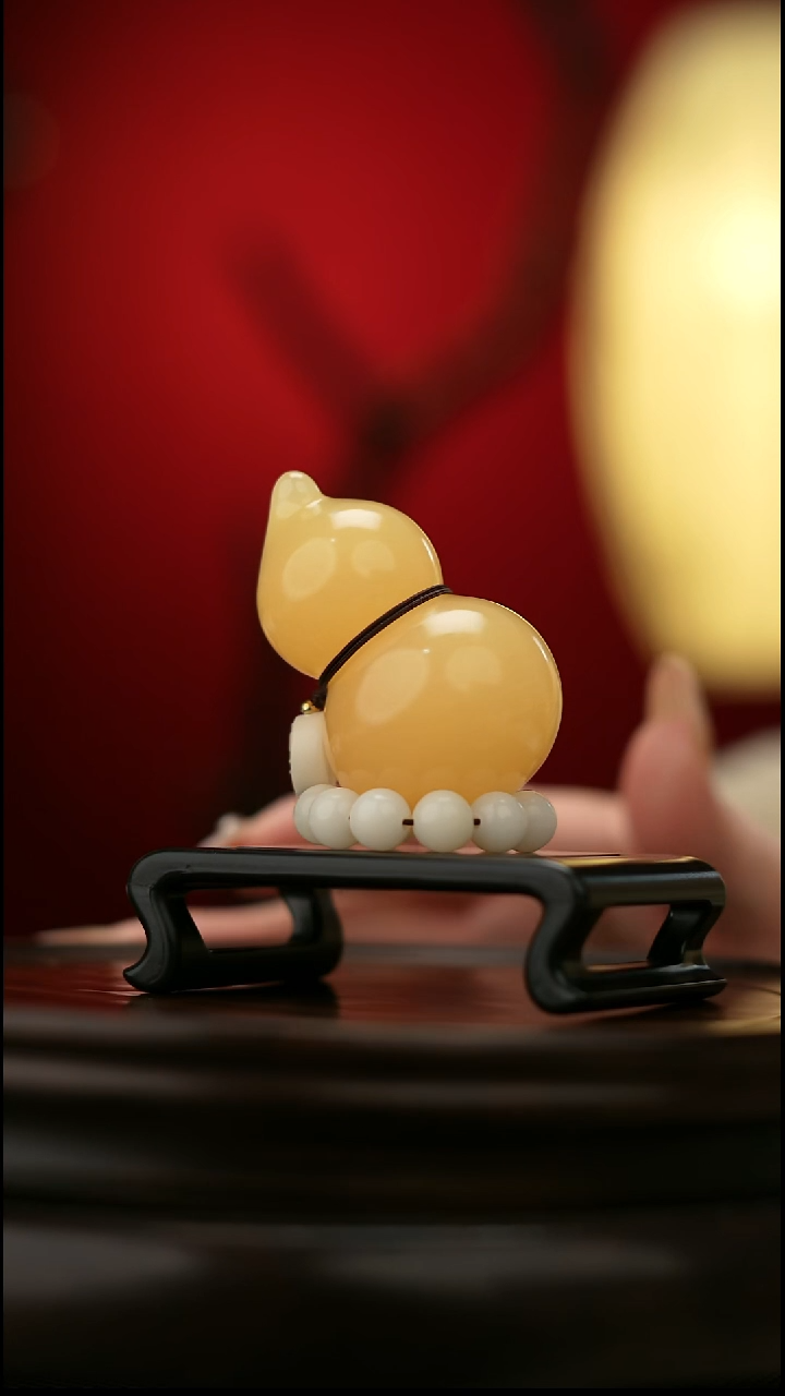 玉【福禄】天然玉石手把件