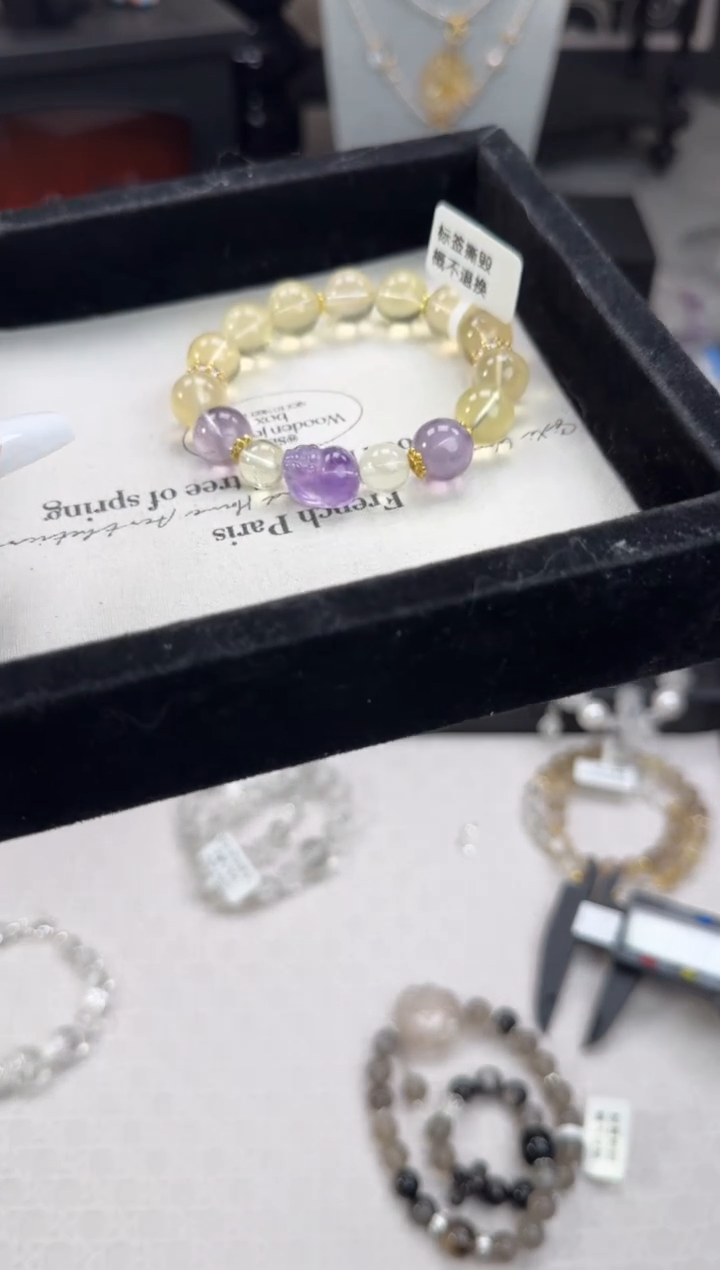 水晶手链未镶嵌天然水晶 多样性发货