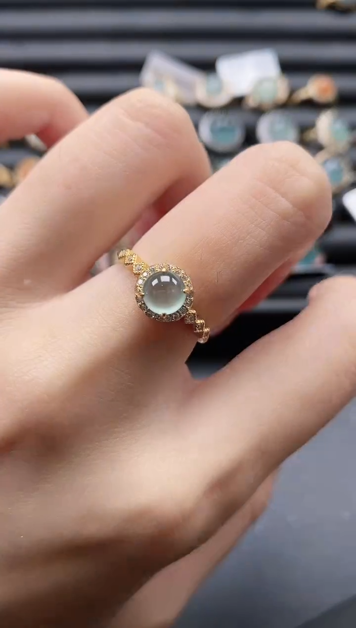 【闪购商品】翡翠戒指银S925镶嵌11111