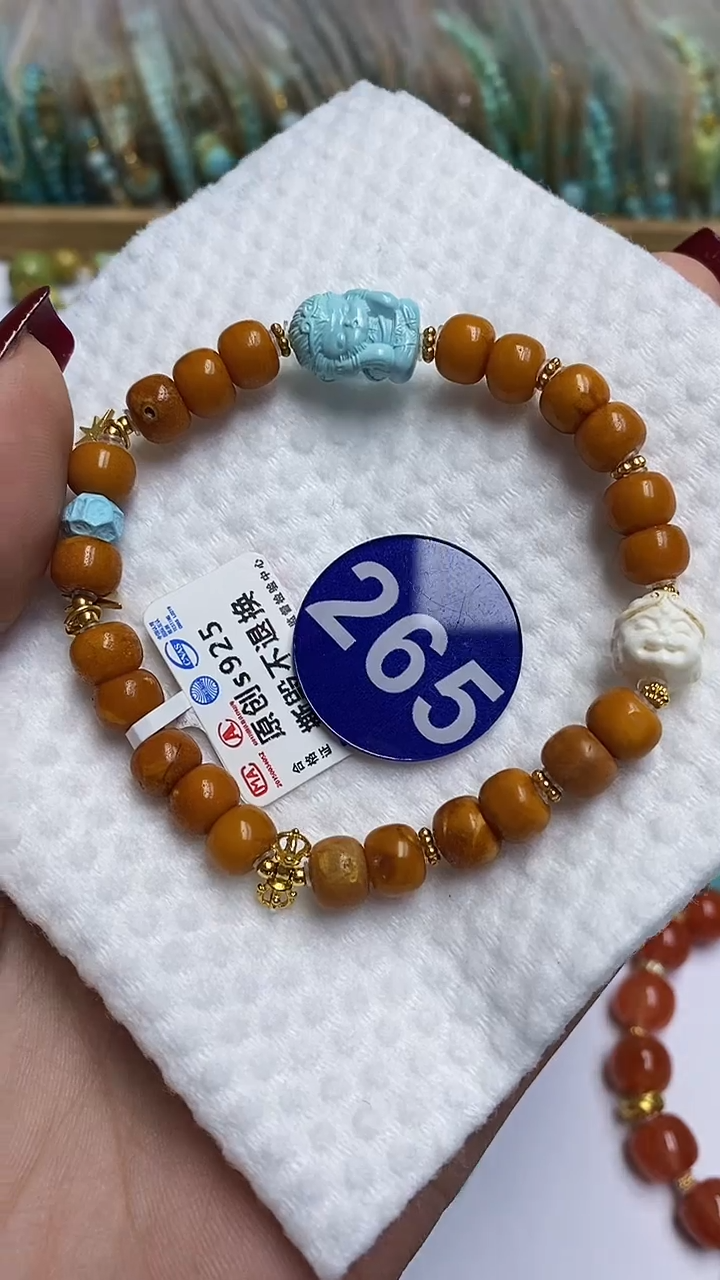 【闪购商品】绿松石手链银S925镶嵌265