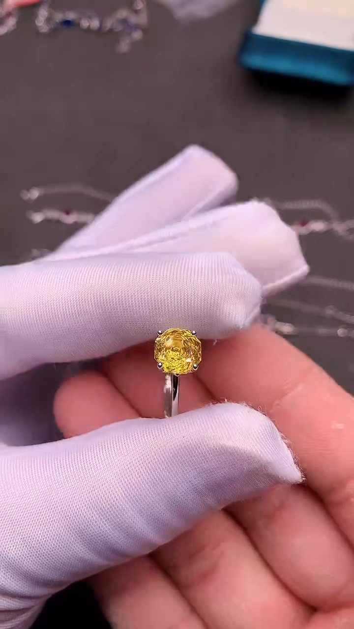 【闪购商品】彩色蓝宝石戒指银S925镶嵌...........