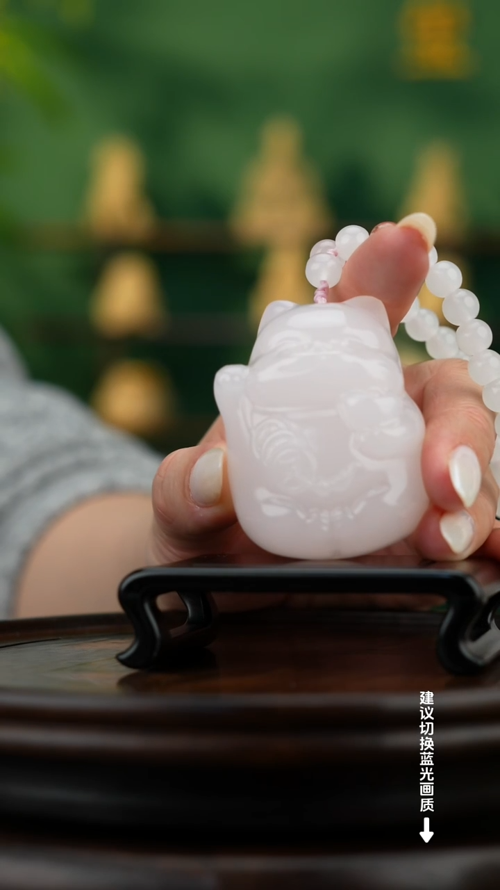 玉【招财猫】天然玉石手把件