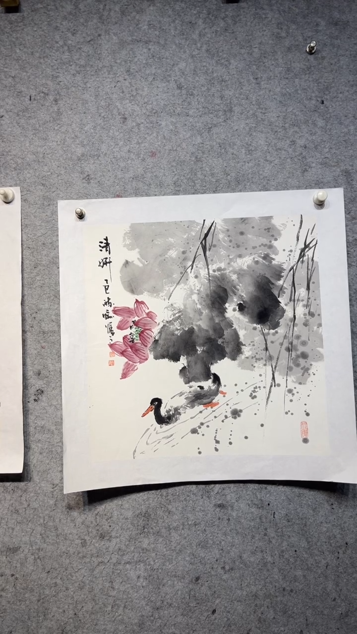 国画潇**子张自学水墨画64